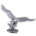 Silver Resin Attacking Eagle Trophy w/1/4" Rod (13"x16")